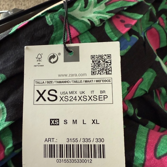 ZARA XS Floral Mini Skirt – Boho Chic 🌸 NEW with Tags! - Picture 6 of 7